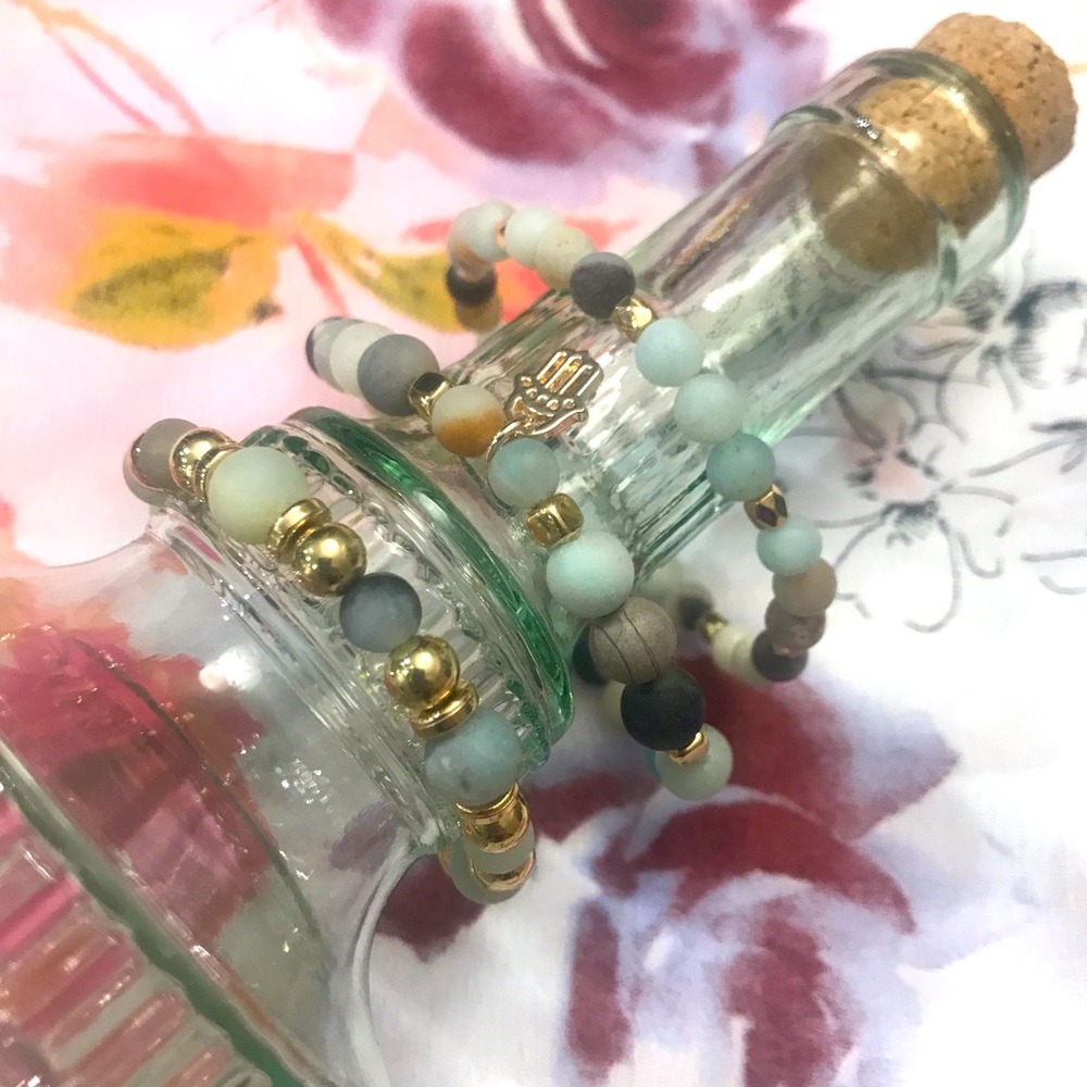 Handmade Real Crystal Bead Bracelet Set